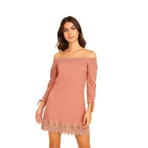 ASTR off the shoulder tunic mini dress LARGE